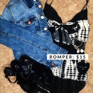 Black Cut out Romper